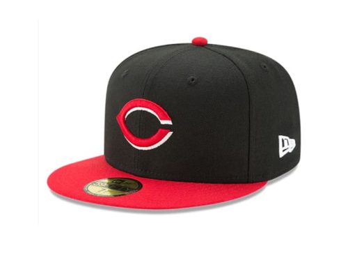 Cincinnati Reds Alternate On-Field Black Red 59Fifty Fitted Hat by MLB x New Era
