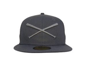 Crossed Bats Logo Graphite Tonal 59Fifty Fitted Hat by JustFitteds x New Era
