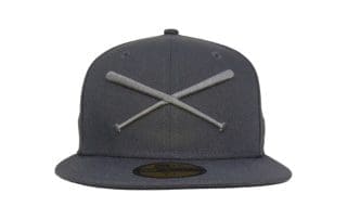 Crossed Bats Logo Graphite Tonal 59Fifty Fitted Hat by JustFitteds x New Era