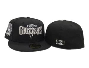 Fresno Grizzlies 20 Seasons Black Gray 59Fifty Fitted Hat by MiLB x New Era Back