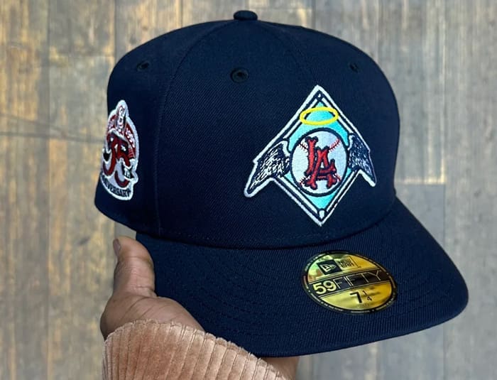 Los Angeles Angels 35th Anniversary Navy 59fifty Fitted Hat by MLB x New Era