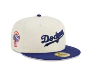 Los Angeles Dodgers Bicentennial Chrome Royal 59Fifty Fitted Hat by MLB x New Era Right