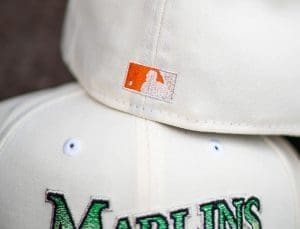 Miami Marlins 25th Anniversary Off-White Dark Grey 59Fifty Fitted Hat by MLB x New Era Back