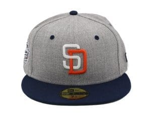 San Diego Padres 1998 World Series Grey Navy 59Fifty Fitted Hat by MLB x New Era Front