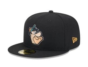 The Flintstones Black 59Fifty Fitted Hat by Flintstones x New Era Front