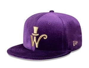 Willy Wonka Purple Velvet 59Fifty Fitted Hat by Willy Wonka x New Era Left