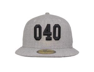 040 Heather Grey 59Fifty Fitted Hat by JustFitteds x New Era