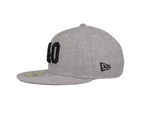 040 Heather Grey 59Fifty Fitted Hat by JustFitteds x New Era Left