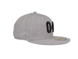 040 Heather Grey 59Fifty Fitted Hat by JustFitteds x New Era Right