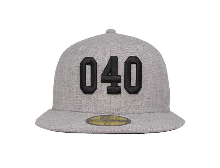 040 Heather Grey 59Fifty Fitted Hat by JustFitteds x New Era