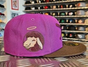 Crossed Bats Logo Black Sheep Purple Brown 59Fifty Fitted Hat by JustFitteds x New Era Patch
