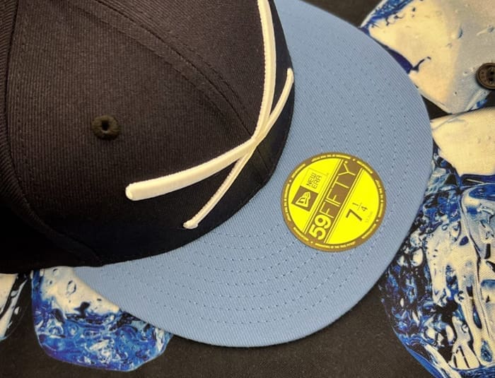 Crossed Bats Logo Ice Blue 59Fifty Fitted Hat by JustFitteds x New Era