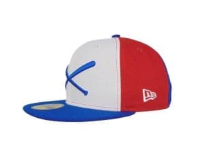 Crossed Bats Logo Pinwheel RWB 59Fifty Fitted Hat by JustFitteds x New Era Left
