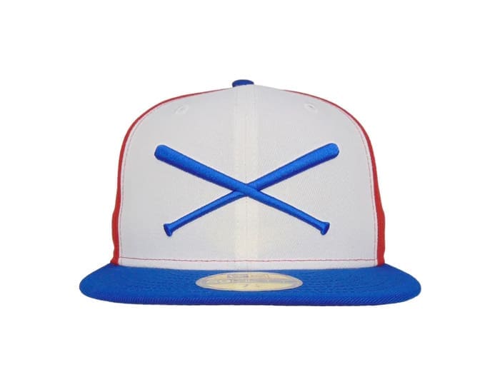 Crossed Bats Logo Pinwheel RWB 59Fifty Fitted Hat by JustFitteds x New Era