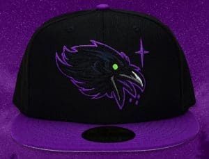 Raven Black Purple 59Fifty Fitted Hat by Noble North x New Era Front