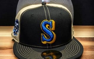 Seattle Mariners 35th Anniversary Black Vegas Gold 59Fifty Fitted Hat by MLB x New Era