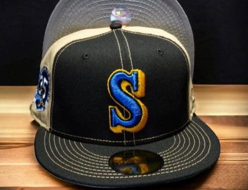Seattle Mariners 35th Anniversary Black Vegas Gold 59Fifty Fitted Hat by MLB x New Era