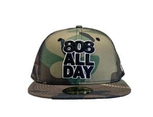 Stack Camo Mesh 59Fifty Fitted Hat by 808allday x New Era Front