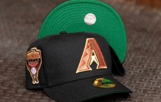 Arizona Diamondbacks 1998 Inaugural Season Black Green 59Fifty Fitted Hat by MLB x New Era