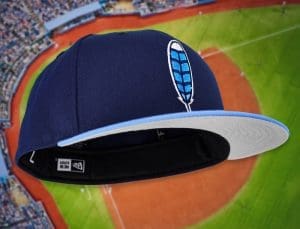 Blue Jay Feather Light Navy Sky Blue 59Fifty Fitted Hat by Noble North x New Era