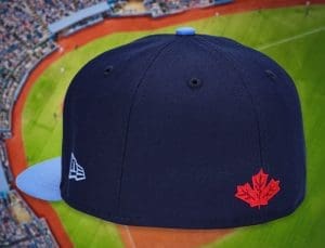 Blue Jay Feather Light Navy Sky Blue 59Fifty Fitted Hat by Noble North x New Era Back