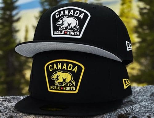 Canada Badge White And Gold 59Fifty Fitted Hat by Noble North x New Era