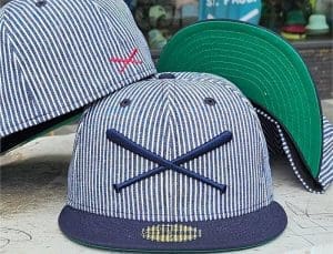 Crossed Bats Logo Denim 59Fifty Fitted Hat by JustFitteds x New Era