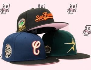 Hat Club Pink Bottom Variety Pack 59Fifty Fitted Hat Collection by MLB x New Era Front