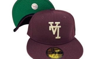 Los Angeles Dodgers Upside Down Maroon Green 59Fifty Fitted Hat by MLB x New Era