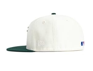 Los Angeles Dodgers Upside Down WS88 White Green 59Fifty Fitted Hat by MLB x New Era Back