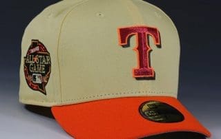 Texas Rangers 2024 ASG Lemon Zest Satsuma Mandarin 59Fifty Fitted Hat by MLB x New Era