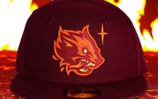 Fire Wolf Cardinal Burnt Orange 59Fifty Fitted Hat by Noble North x New Era