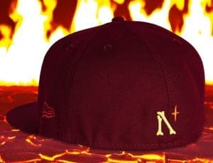 Fire Wolf Cardinal Burnt Orange 59Fifty Fitted Hat by Noble North x New Era Back