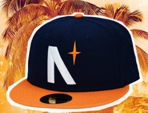 North Star Oceanside Blue Light Orange 59Fifty Fitted Hat by Noble North x New Era Front