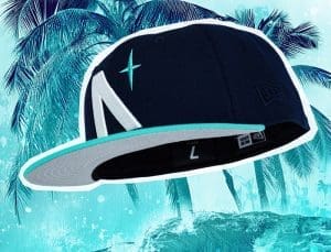 North Star Oceanside Blue Teal 59Fifty Fitted Hat by Noble North x New Era