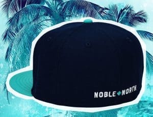 North Star Oceanside Blue Teal 59Fifty Fitted Hat by Noble North x New Era Back