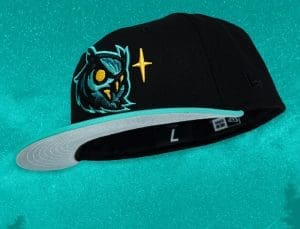 Great Horned Owl Black Teal 59Fifty Fitted Hat by Noble North x New Era