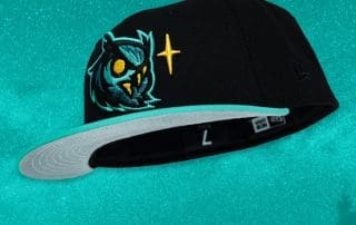 Great Horned Owl Black Teal 59Fifty Fitted Hat by Noble North x New Era