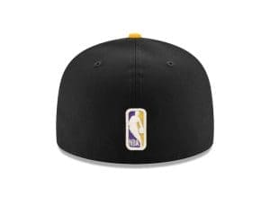 Los Angeles Lakers 75th Anniversary Black Purple 59Fifty Fitted Hat by NBA x New Era Back