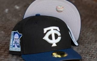 Minnesota Twins 1965 All-Star Game Black Oceanside Blue 59Fifty Fitted Hat by MLB x New Era