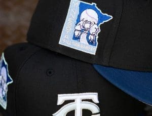 Minnesota Twins 1965 All-Star Game Black Oceanside Blue 59Fifty Fitted Hat by MLB x New Era Patch