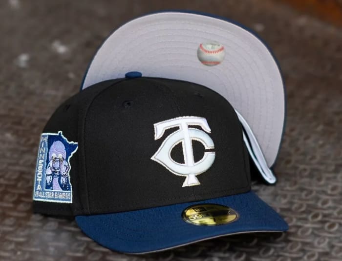 Minnesota Twins 1965 All-Star Game Black Oceanside Blue 59Fifty Fitted Hat by MLB x New Era