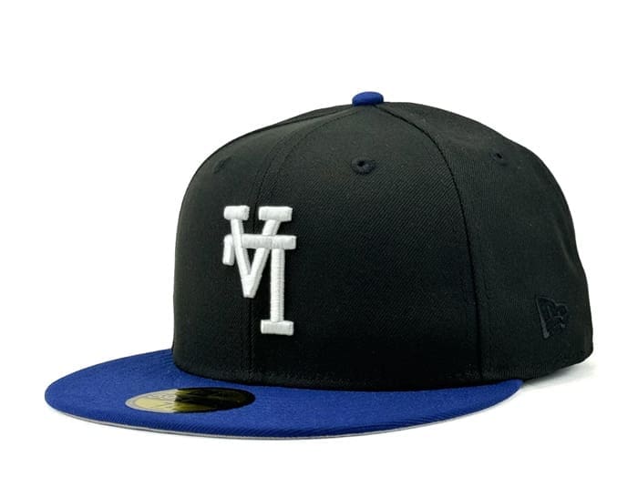 Los Angeles Dodgers Upside Down Black Royal 59Fifty Fitted Hat by MLB x New Era