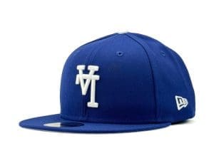 Los Angeles Dodgers Upside Down Royal White Button 59Fifty Fitted Hat by MLB x New Era