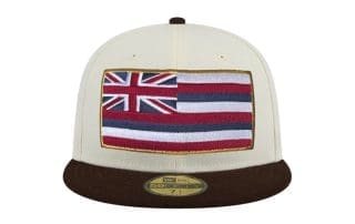 Slapswind Chrome Walnut 59Fifty Fitted Hat by Fitted Hawaii x New Era