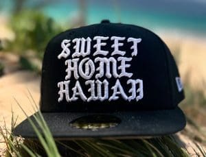 Sweet Home Hawaii Black White 59Fifty Fitted Hat by 808allday x New Era