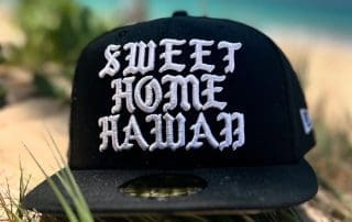 Sweet Home Hawaii Black White 59Fifty Fitted Hat by 808allday x New Era