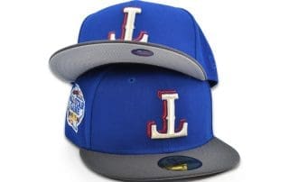 Texas Rangers Upside Down Calming Blue Graphite 59Fifty Fitted Hat by MLB x New Era