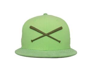 Crossed Bats Logo Pistachio 59Fifty Fitted Hat by JustFitteds x New Era