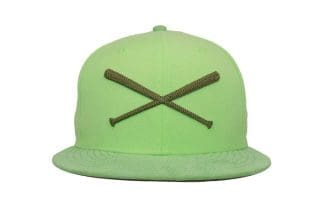 Crossed Bats Logo Pistachio 59Fifty Fitted Hat by JustFitteds x New Era